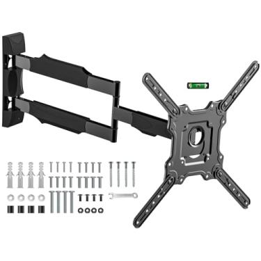 Imagem de Suporte de parede de TV de braço longo de 72 cm para a maioria das TVs de 66 a 65 polegadas, suporte de TV de canto de movimento completo com braço de extensão articulado, giratório e inclinado, VESA