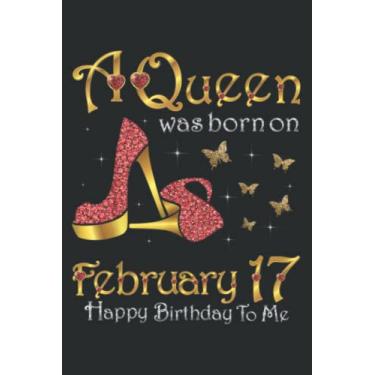 Imagem de A Was Born on February 17, 17Th February Birthday Meme: Lined Notebook: 6" x 9", 120 Pages, Lined Journal Notebook Birthday Gift Present.