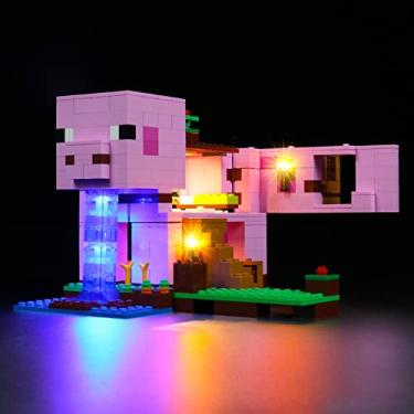 Imagem de Hilighting Upgraded Light Kit for Lego Minecraft The Pig House Building Set, Compatible with Lego 21170 (Model Not Included)
