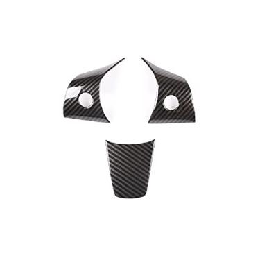 Imagem de FINMOKAL Cobertura Decorativa De Fibra De Carbono Abs Para Volante Apto Para Tesla Model 3 2017-2021 Preto, Impresso Em Fibra De Carbono