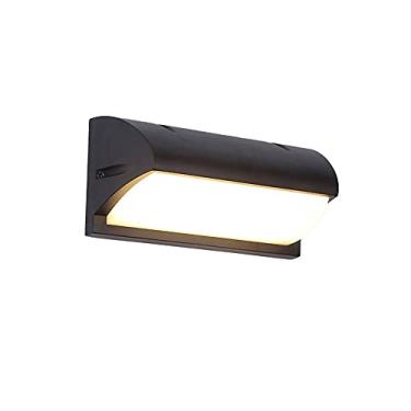 Imagem de Luminária de parede externa preta à prova d'água 3000K, 6000K Luz quente e luz fria opcional Luminária de parede Decoração de parede Iluminação Arandela Luz para a porta da frente Varanda Pa