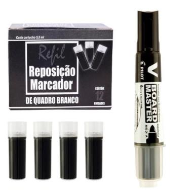 Imagem de Pincel Marcador De Quadro Branco Original Pilot + 12 Cargas - Carinon 
