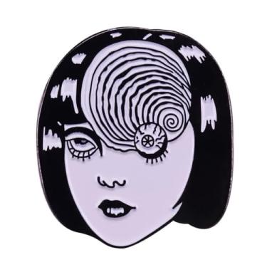 Imagem de Emblema de pino esmaltado Junji Ito Azami Kurotani japonês de manga de terror Tomie Uzumaki 3,17 cm, 1.25 Inches Tall, Esmalte, Metal