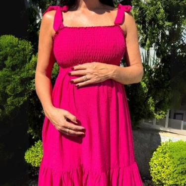Imagem de Vestido Gestante Estilo Verão Leve Soltinho E Perfeito Para O Dia A Di