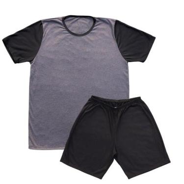 Imagem de Pijama Manga Curta Masculino Juvenil - Turbulencia, Preto, Chumbo, 16