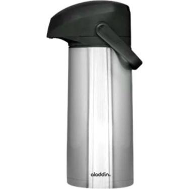 Imagem de Garrafa Ter.Aladd.Massi Inox.1,0Lt - ALADDIN, 1L, Prata e Preto