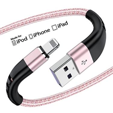 Imagem de Essri para Cabo de Carregador de Iphone 6 Pés 2 Pacotes, Certificado Mfi] Cabo Usb para Lightning de 6 Pés, Cabo de Carregamento Trançado de Nylon de 6 Pés Compatível com Iphone 14/13/12/11/X/Xs/Xr/10