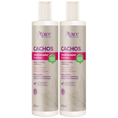 Imagem de Kit 2 Condicionador Nutritivo Cachos Apse Apice Vegano Cabelo Sem Sulfato 300ml