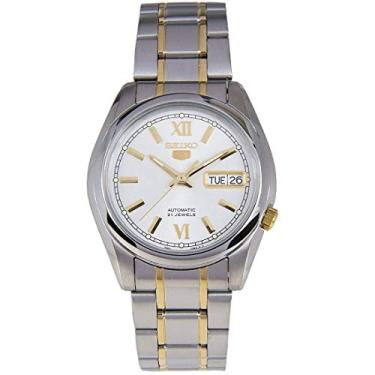 Imagem de SEIKO 5 relógios masculinos automáticos com mostrador prateado SNKL57, Azul, Relógio analógico, automático com corda automática, relógio automático