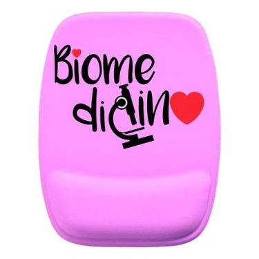 Imagem de Mouse Pad Ergonomico Biomedicina Rosa - Cn Confecções