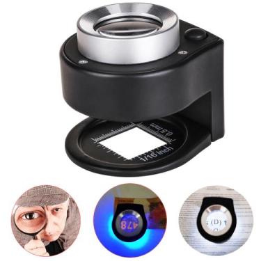 Imagem de Lupa De Metal 20x 6 Led Lente De Vidro Óptico - C920 - Jiaxi