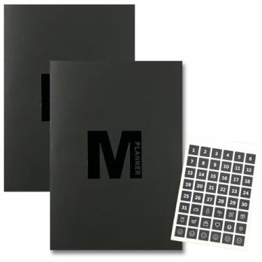 Imagem de Agenda mensal Cimpleasy 2025-2026 - Tamanho A4 grande sem data com adesivos decorativos, encadernação de pontos, layout sem data em branco de 18 meses, perfeito para planos personalizados, agendamento