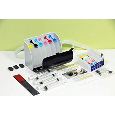 Imagem de INKXPRO Kit de cartucho de refil remanufaturado vazio funciona com impressoras Artisan 1430 Stylus Photo 1400 (sistema CISS vazio)