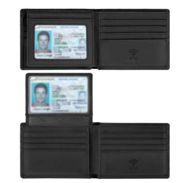 Imagem de Carteira RFID Travelambo de Couro Genuíno para Homens - com Caixa de P