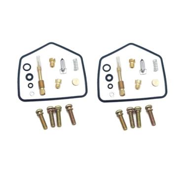 Imagem de Kit de reparo de carburador Parafuso de ar de junta de válvula de agulha compatível com KZ440 A LTD Correia KZ250A KZ250 Z250 A J Z KZ 440 250 250A (branco)