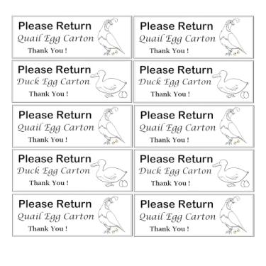 Imagem de Please Return Egg Carton Tag Stickers Farm Fresh Chicken Ovos Etiquetas de Caixa Adesivos de Ovo Adesivos de Embalagem de Ovos Adesivos de Caixas de Ovos de Galinha Adesivos para Organização,