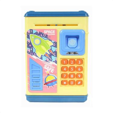 Imagem de Cofre Eletrônico Digital Infantil Foguete Amarelo XR906-R
