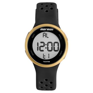 Imagem de Relógio MORMAII feminino digital dourado preto MO8801/8P