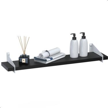 Imagem de Prateleira De Madeira Estilo Industrial Suspensa