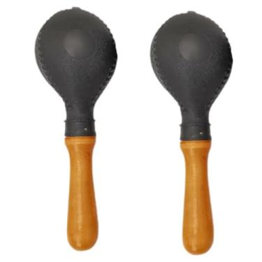 Imagem de Esquirla 2 peças de madeira maracas de percussão manual shakers de instrumentos musicais chocalhos para entretenimento