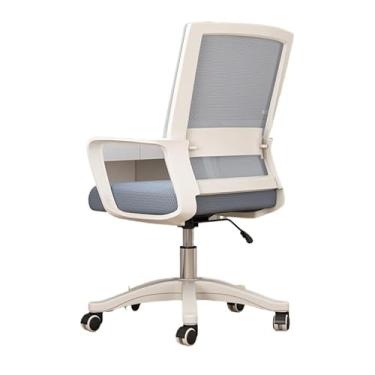 Imagem de Cadeira de Escritório Cadeira de mesa de escritório, ergonômica no meio das costas, malha giratória, cadeiras de trabalho, suporte lombar confortável para casa, quarto, estudo, dormitório, estudante C
