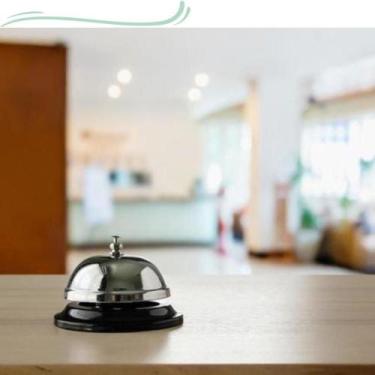 Imagem de Kit 6 Campainha Sino De Mesa Grande Bar Restaurante Recepção Hotel - W