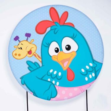 Imagem de Painel de Festa Redondo de 1,80m Galinha Pintadinha - Fera Print