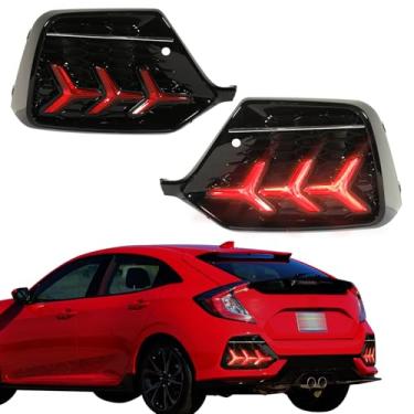 Imagem de SDTSSYVE Faróis de neblina LED para Honda Civic Sport Hatchback 2017-2021 Luz de freio refletor traseiro (Hatchback Brake17-21)