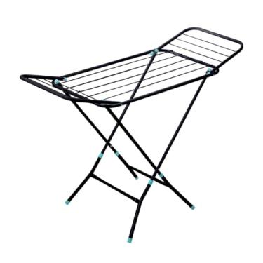 Imagem de Varal De Chão Portátil Dobrável Aço Com Abas(PRETO)