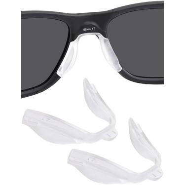 Imagem de BLAZERBUCK Almofadas de nariz de substituição para óculos Oakley Airdrop MNP OX8121 - Ponte baixa, ajuste padrão, transparente + transparente