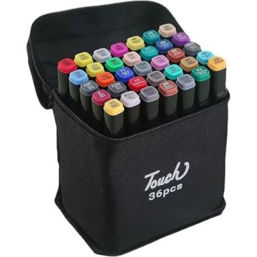 Imagem de Canetas Marcadoras Touch 36 Cores com Estojo | Ponta Dupla à Base de Álcool para Desenho, Pintura, Sketch, Lettering, Ilustração e Arquitetura – Profissional e Durável