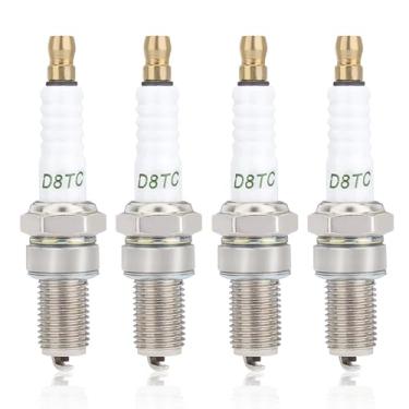 Imagem de Pacote com 4 velas de ignição D8TC substituir NGK 2120 D8EA para 125cc 150cc 200cc 250cc 4 tempos motor a gasolina ATV motocicleta scooter