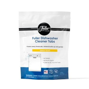Imagem de Abas de limpador de lava-louças Fuller – Perfume de limão | Afasta o acúmulo de calcário, gordura e minerais | 12 comprimidos – suprimento para 12 meses | Seguro para séptico, sem fosfato | Para todos