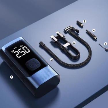 Imagem de Carro Pneu Inflator Bomba De Ar Elétrica Mini Portátil Sem Fio Compres