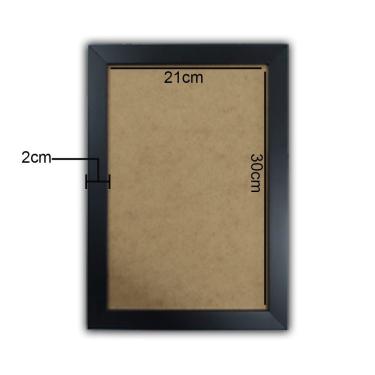 Imagem de Kit 10 Molduras Quadro Certificado Diploma A4 Com Fundo Mdf Titulos Moldura Preta