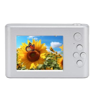 Imagem de Câmera digital com zoom de 48 MP 8X com tela IPS, antivibração, foco automático, câmera compacta para viagens, espelho de selfie (prata)