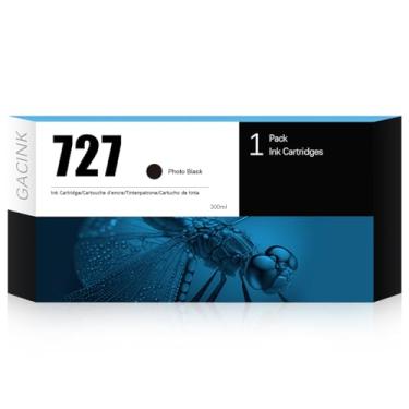 Imagem de Cartucho de tinta 727 preto (F9J79A) Substituição de última atualização para cartuchos de tinta HP 727 PK, compatível com impressoras HP DesignJet T920 T930 T1530 T1500 T2500 T2530