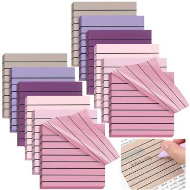 Imagem de Sticky Notes Yinder, forrado transparente, 7,6 x 7,6 cm, pacote com 24