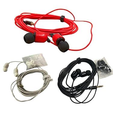 Imagem de VizGiz Pacote com 3 fones de ouvido 3,5 mm, estéreo, 3 polos, 3 polos, extensão de 3 metros, cabo com fio, monitor intra-auricular para transmissão ao vivo, transmissão de webcast, telefone,