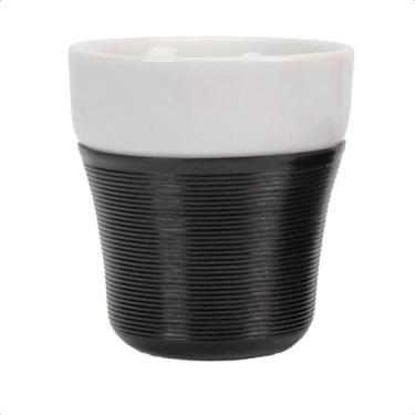Imagem de Copo Café Proteção Térmica 150ml Porcelana Coffe Cup Preto Pressca