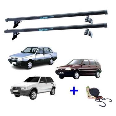 Imagem de Rack Teto Bagageiro Uno Mille 4Portas 1986 A 2014 + 1 Cinta - Rack De 