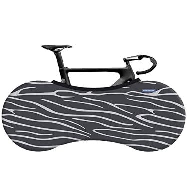 Imagem de RIVERHIKER Capa Elástica Para Roda De Bicicleta Riverhiker, Bolsa Armazenamento Lavável, Alta Elasticidade E Antipoeira Áreas Internas Externas (Zebra)