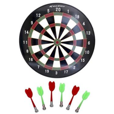 Imagem de Jogo Dardos Gold Sports Alvo Pro 41cm Tabuleiro, Branco, Único