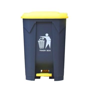 Imagem de Lixeira Comercial Lata Lixo Multifuncional Tipo Pedal Balde Limpeza Resíduos Cozinha Alta Capacidade Lixeiras Internas/externas(50L)