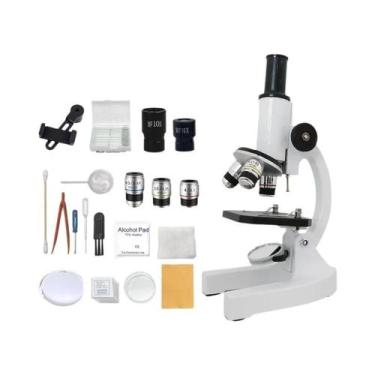 Imagem de Microscópio Composto Para Crianças E Adultos 40X-1200X Com Luz De Pree