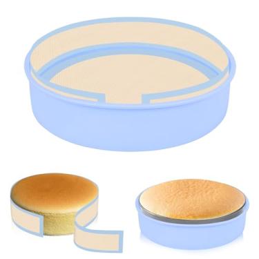 Imagem de Conjunto de protetor de forma de mola de silicone para cheesecake de 23 cm - assadeira - 0 acessórios de cozimento com vazamento de água - use para banho-maria de cheesecak, evita que o bolo grude na