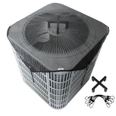 Imagem de Xeeol Capas de ar condicionado para o exterior com suporte de capa AC, capas de malha AC 81 x 81 cm para unidades externas, capa universal de ar condicionado