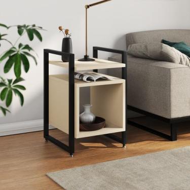 Imagem de Mesa de Apoio Cabeceira Baú de Cama para Quarto Industrial Marrocos Ba