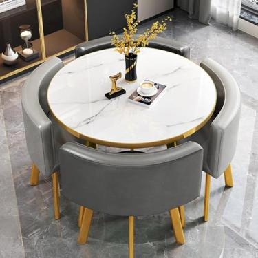 Imagem de Mesa De Clube De Sala De Recepção De Escritório, Combinação De Mesa E Cadeira De Recepção, Cadeira De Couro Pu Estilo Retrô Pernas De Metal, Mesa E Cadeir, Dark Gray+light Gray