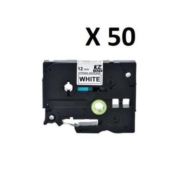 Imagem de Kit 50 Fitas Strong Compatível Brother Tze-S231 Branca 12mm - Genérica